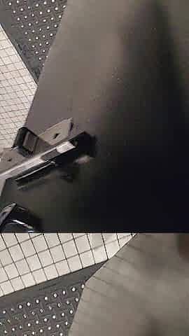 Wanking in gym tickling my shlong with shower head
