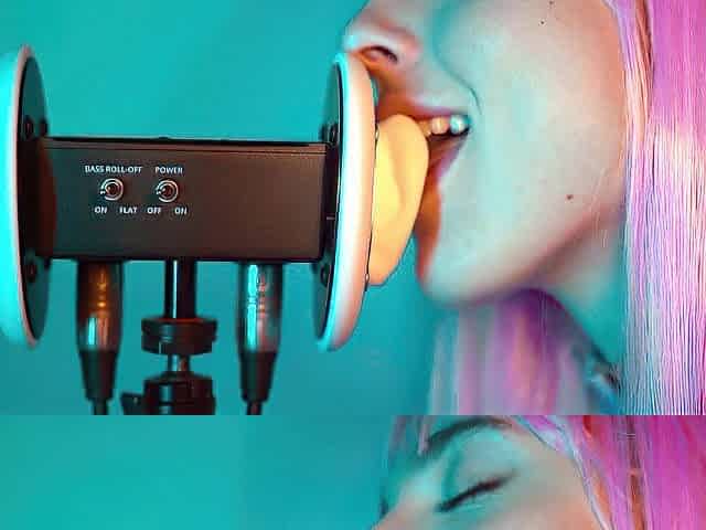 ASMR Close Up Ear Licking 3Dio by Elsa