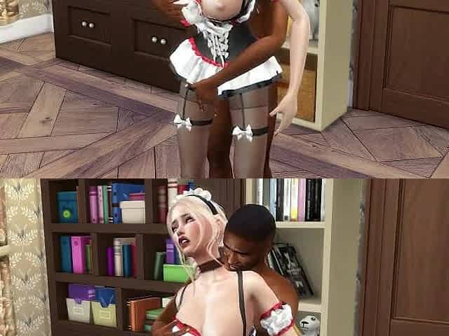 Ebony boss seduces and bangs maid hard
