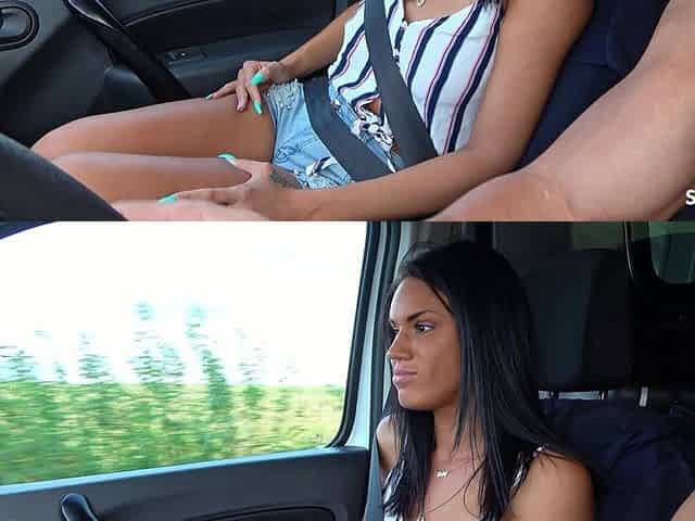 Slim German Brown Skin Latina Secretary Tricked to Outdoor Fuck by Boss