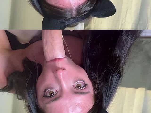 Brunette slut with perfect big boobs is alone