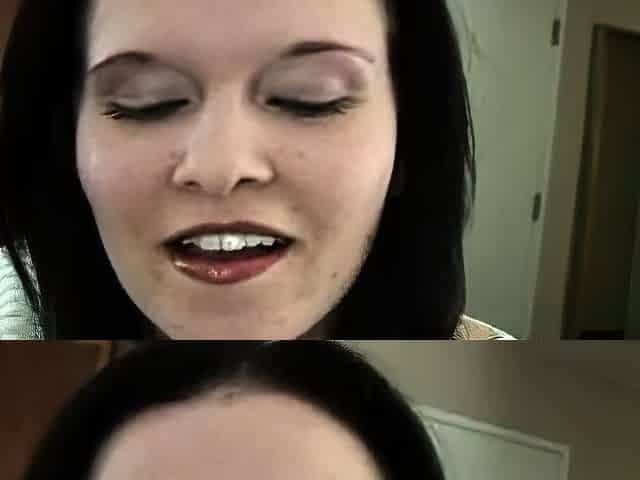 Sexy brunette belle gives great pov blowjob