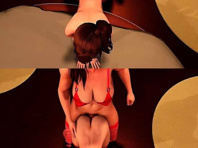 Foxy 3D Superwoman bounces up and down on a cock
