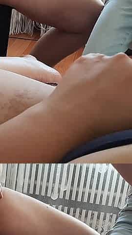 Mature Lesbian and Two Students Cum Intensely at the Same Time