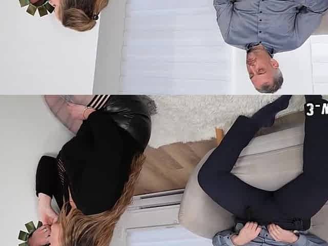 three-Way Porn - A mother I'd like to fuck with Large Breasts Nailed Anal by three Men in Foursome