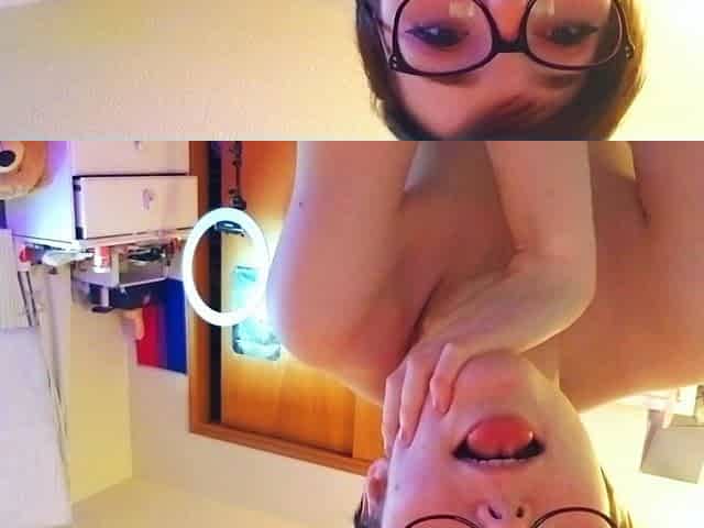 Katie amateur brunette girl toying pussy with a vibrator