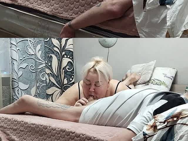 Cumming After My Mother-in-law's Cock Lacerations with My Mouth