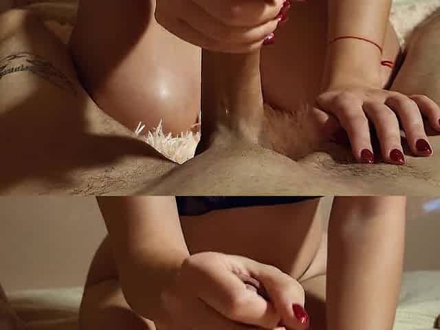 The night's rest ended with masturbation and me cumming on her melons