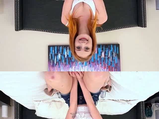 Petite Redhead Scarlet Skies Takes Big Cock POV