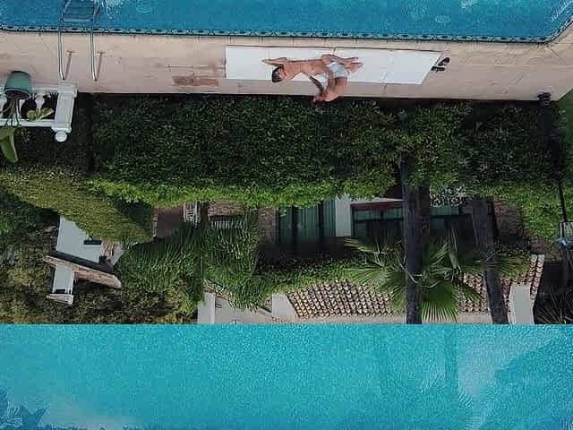 Incredible screw in the pool with Tru Kait and I cum on top of her