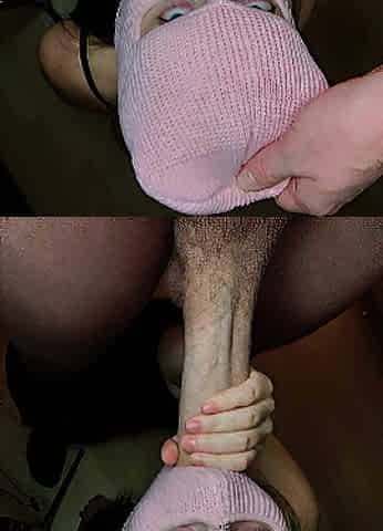 Sexy Brunette hair creams on large white pipe