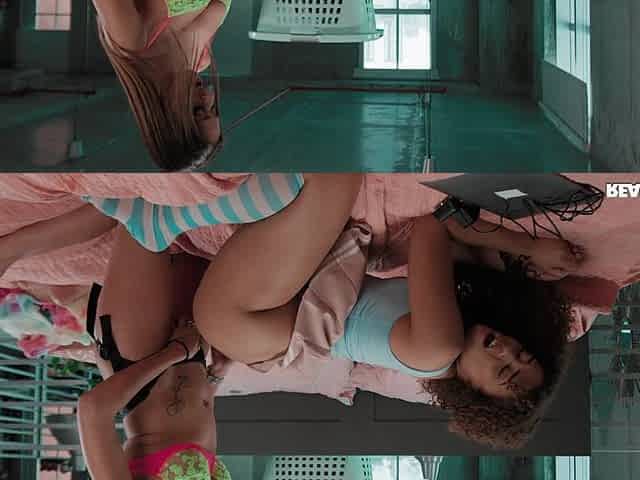 Willow Ryder gets fucked by Armani Black with strap-on doggystyle