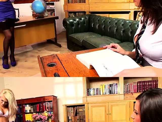 Blonde teacher fucks her student