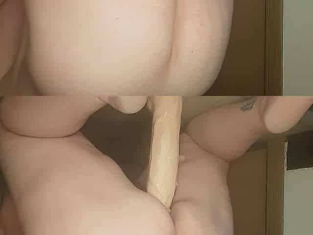 Fan request on my knees riding Daddys dick