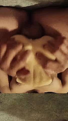 Smokin' and hard jerking off large penis