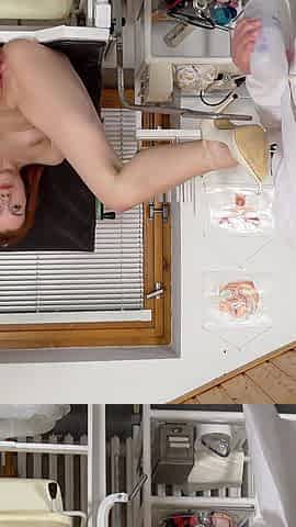 Super Cute Redhead Kaira Love Gets Her Cervix Examined with Speculum