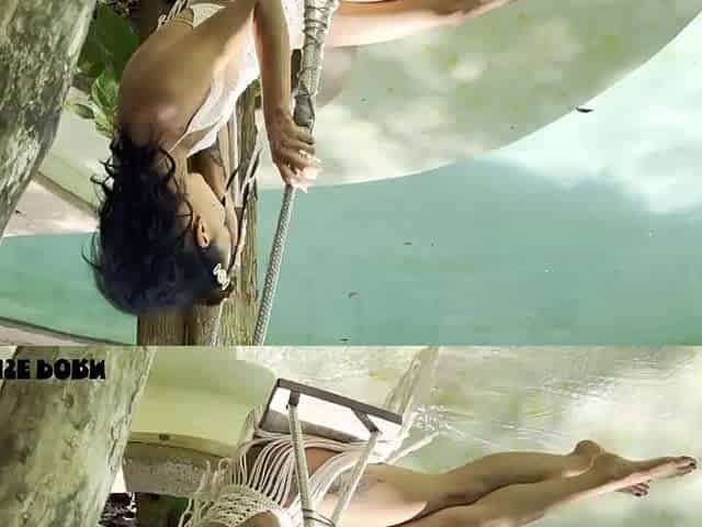 Latin babe Milks 2 Loads with Twat & Feet In Tulum Paradise