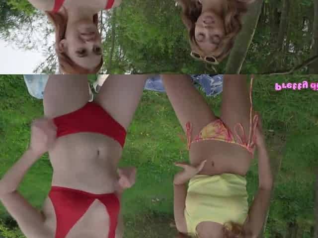 University friends get a proposition with sun bathing outside - Pretty Dirty Teens