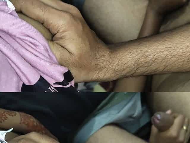 Boobs sucking and Handjob given by hot girlfriend