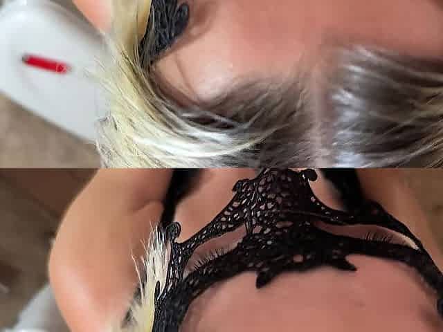 SCREWED SMOKIN' WIFE IN THROAT AND CUM ON BREASTS IN LATRINE