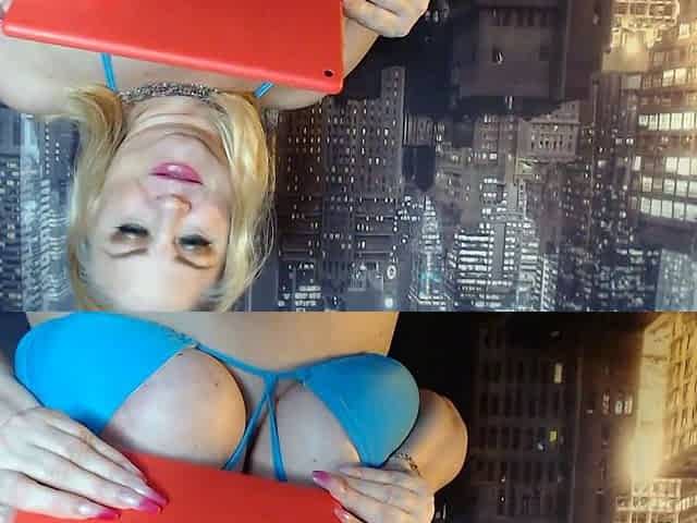 Big Boobed Blonde Masturbates With A Dildo In The Bathroom