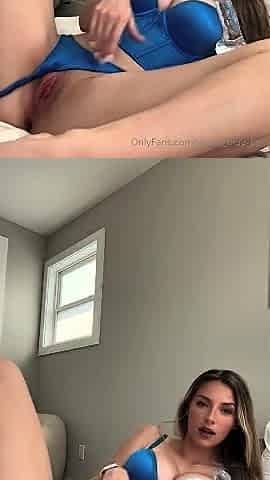 Skylar Blue - Toying and Blowjob Blue Lingerie