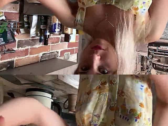 Wife Masturbates in the Kitchen