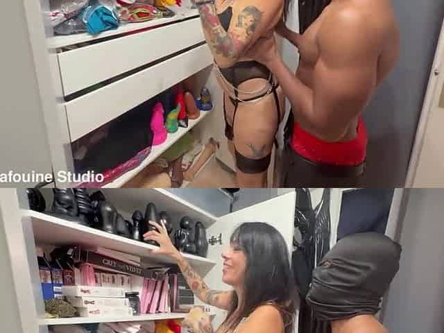 Hard bang and fisting in my dressing room