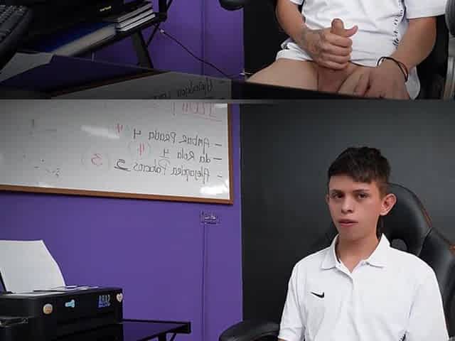 I Discover My Virgin Employee Watching Porn in the Office and I End up with My Ass Full of Milk