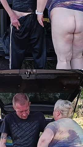 In the Park, I Fuck My Stepmom in Her Pussy Doggy Style, Then in Her Mouth and Cum Twice in a Minute