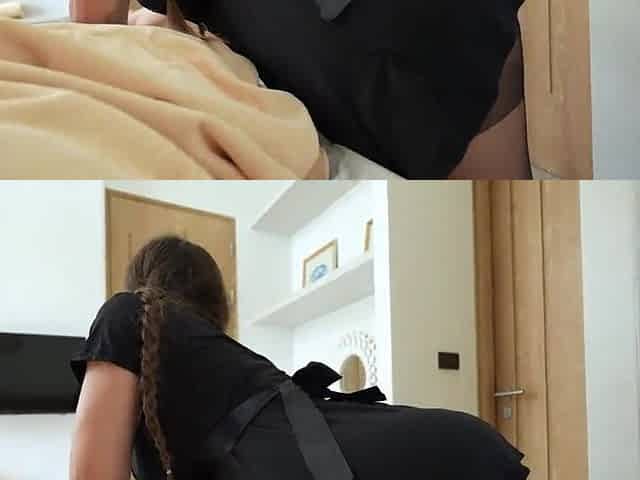 Gooning practice in a salon stroking with a masseuse using deepthroat and constricted cunt will make your day!