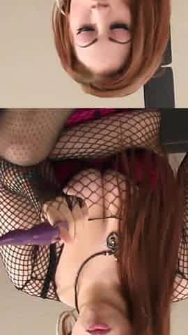 Busty Ms. Poison fucks herself in an amateur way with toys