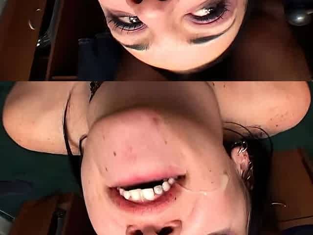 Sexy Brunette POV Blowjob Pornstars Swallow Cum