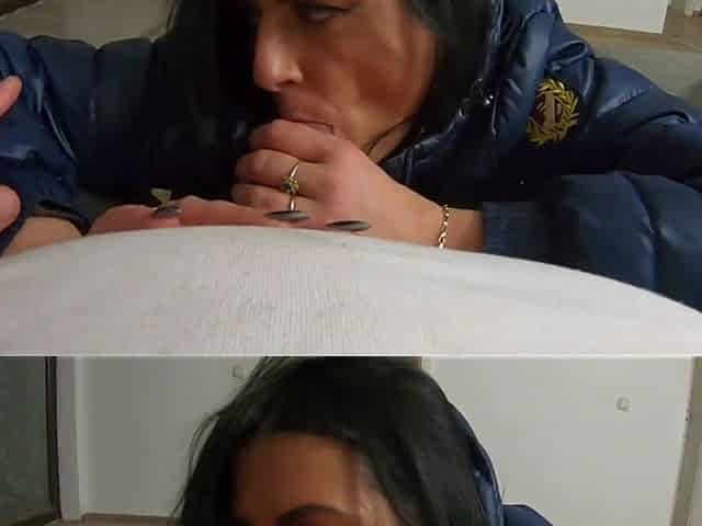 Deep Blowjob, Cum on My Downjackets