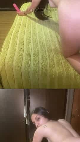 Little Argentine Wench with a Massive Butt Masturbates in Doggy Style