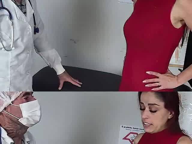 A gynecologist who was using a vibrator on a patient ended up sticking his penis into her cunt!