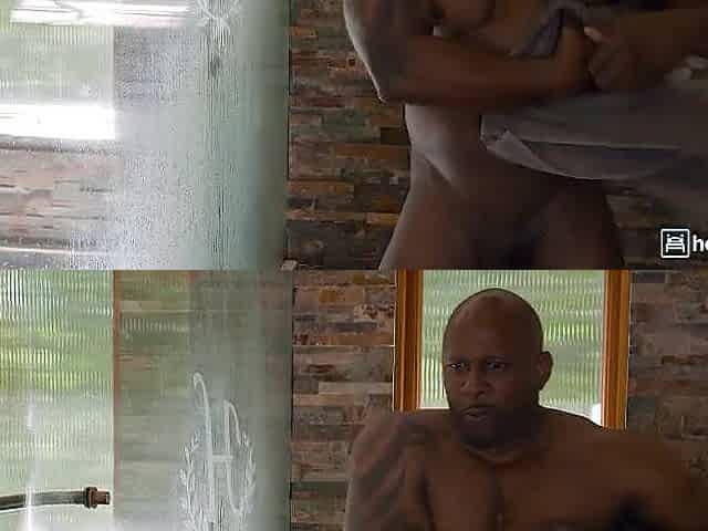 Hostel Shower Hookup Leads to a Slender Backpacker on Her Knees Worshipping Large Ebony Dong