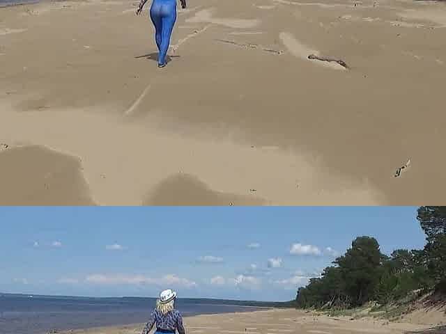 Blue style two - Flashing on beach