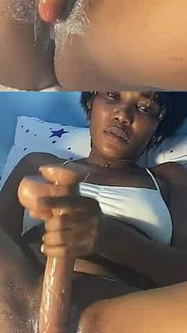 Solo Masturabation on the Bed