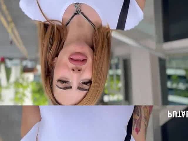 PutaLocura - Large-titted bimbo tourist Michu gets caught by Torbe and swallows his load