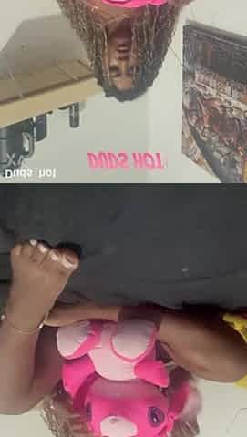 wicked little ebony gal showing off
