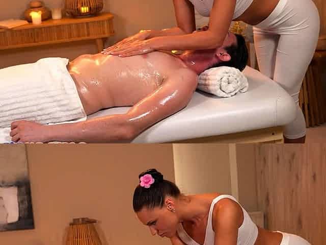 Massage Rooms Christy Ley POV blowjob pussy licking hot sex