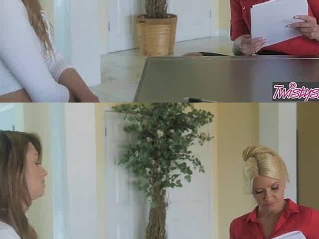 Twistys - Offbeat Job Interview with Anikka Albrite and Aspen Ora