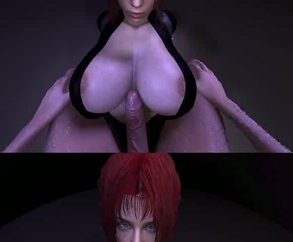 Marvel Ebony Widow jumps on a dong l CG animation Manga [Clip 1]