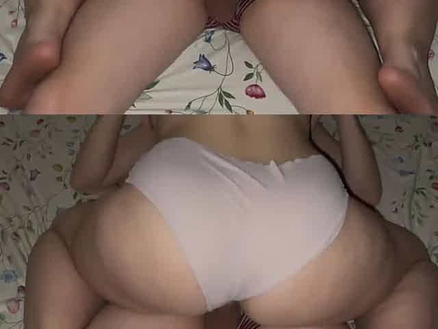 Huge Ass Without Taking Off Panties Squirms On Friend's Cock In Real Homemade