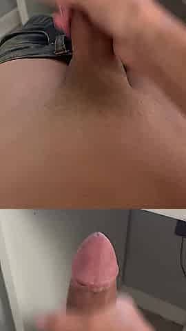 Slim tall chap cums
