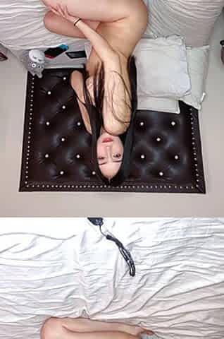 Cute amateur brunette naughty in solo jerking show on camera