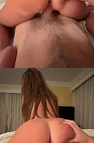 Riding my boyfriend reverse cow beauty in Vegas ????