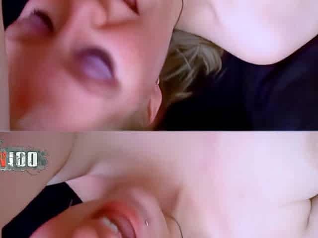 First anal penetration for this blonde with big tits - MMM100
