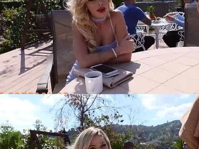 POV of a super-sexy blond stunner with thick tits gets